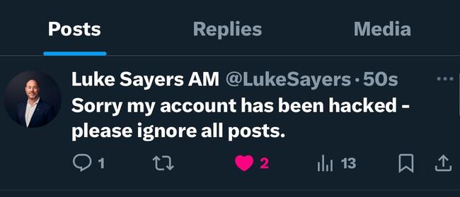 Luke Sayers has deactivated his X account.