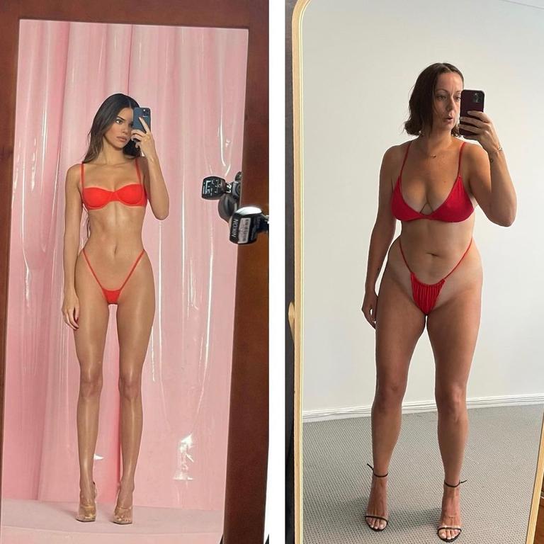 Celeste Barber’s has been praised for her perfect response to Kendall Jenner’s controversial red lingerie photos. Picture: Instagram/CelesteBarber