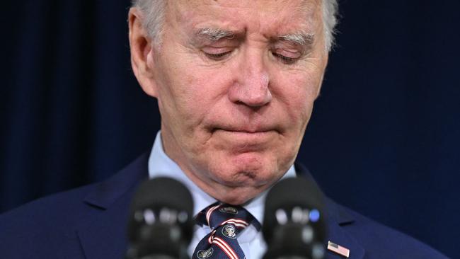 Former US president Joe Biden has been diagnosed with an “aggressive” form of prostate cancer. Picture: SAUL LOEB / AFP