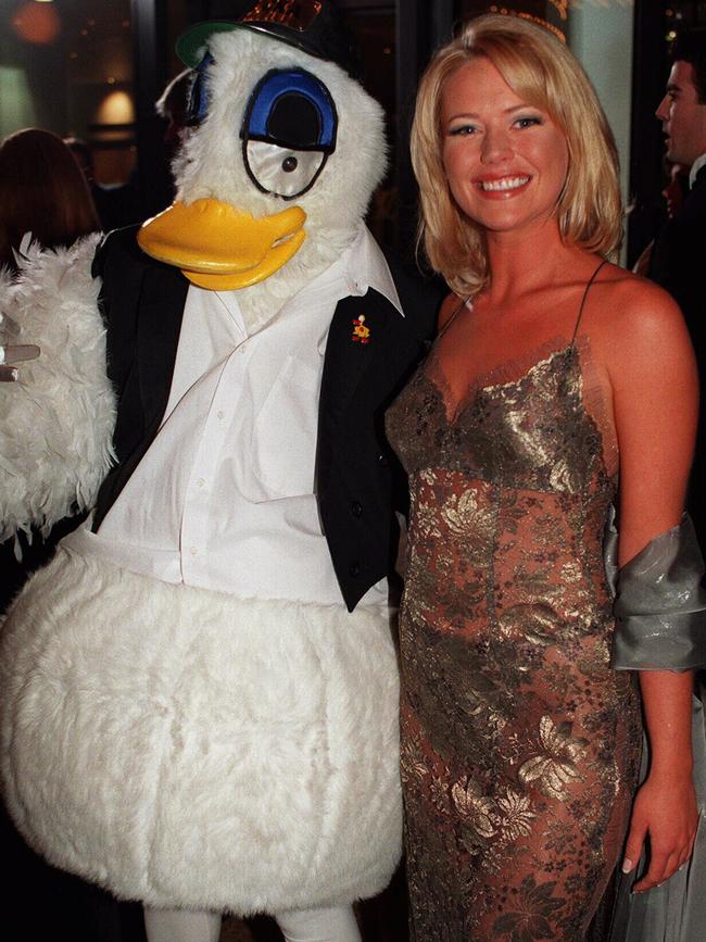 Taylor with Plucka Duck at the Logies.