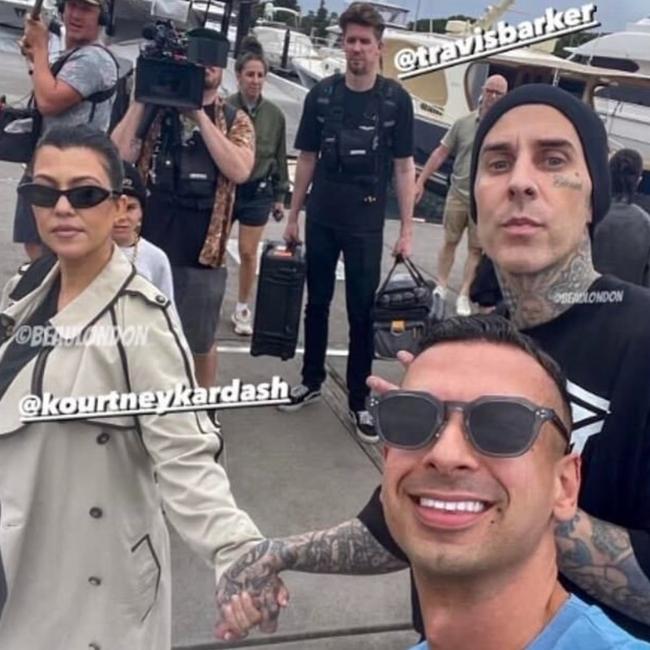 Constable Lamarre-Condon snapped a photo with Kourtney Kardashian and Travis Barker.