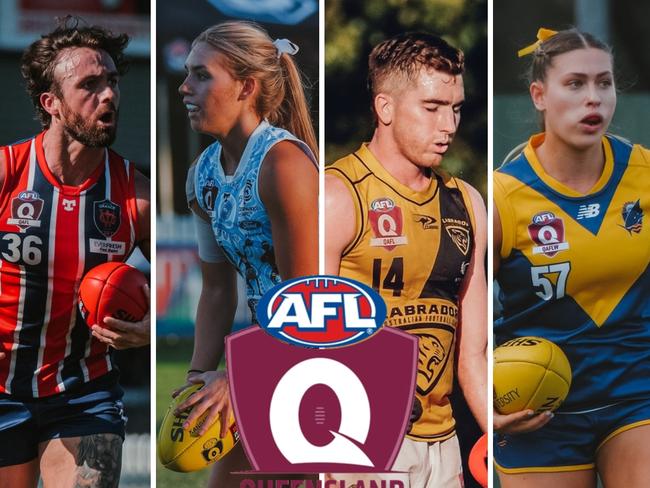 Standout performers from round five and six of the QAFLW, QAFL. Pictures: Michael Lovell, Highflyer Images and Brooke Sleep Media.