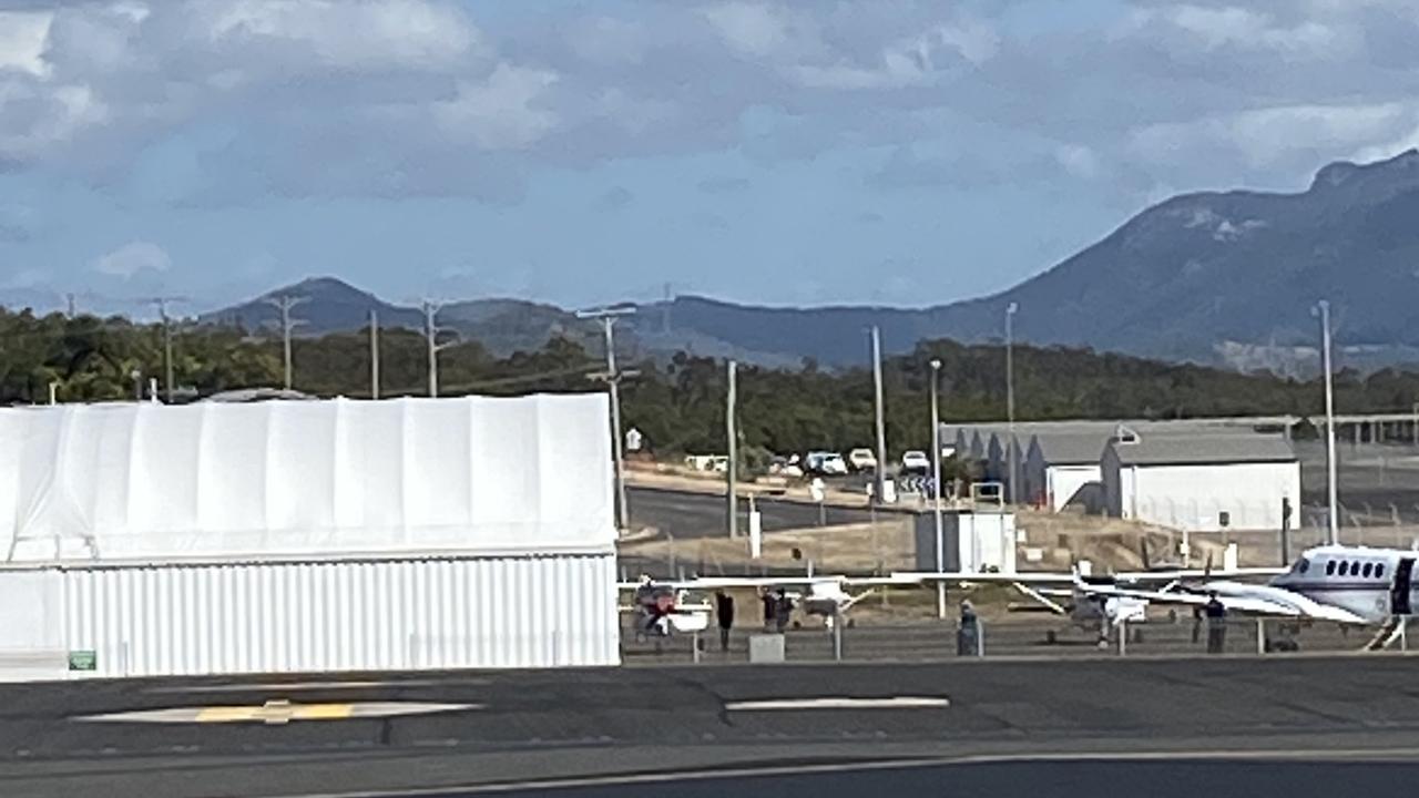 The Cessna on the runway at Gladstone