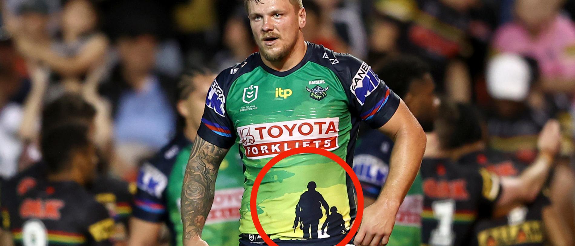 Canberra Raiders may have used US soldier on their ANZAC Day jerseys last  year