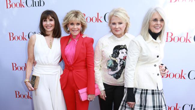 WESTWOOD, CA - MAY 06:  (L-R) Actors Mary Steenburgen, Jane Fonda, Candice Bergen and Diane Keaton attends Paramount Pictures' Premiere Of "Book Club" - Red Carpet at Regency Village Theatre on May 6, 2018 in Westwood, California.  (Photo by Leon Bennett/Getty Images)