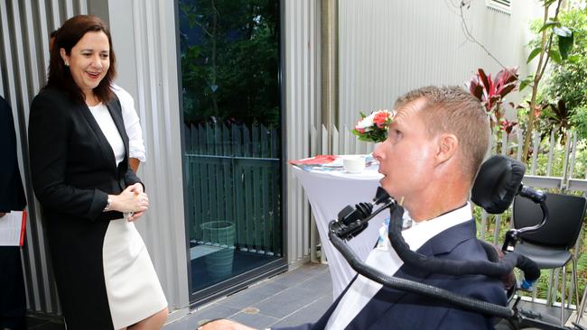 Premier Annastacia Palaszczuk and Perry Crossat the opening of the Clem Jones Centre for Neurobiology and Stem Cell Research. Pic Darren England.