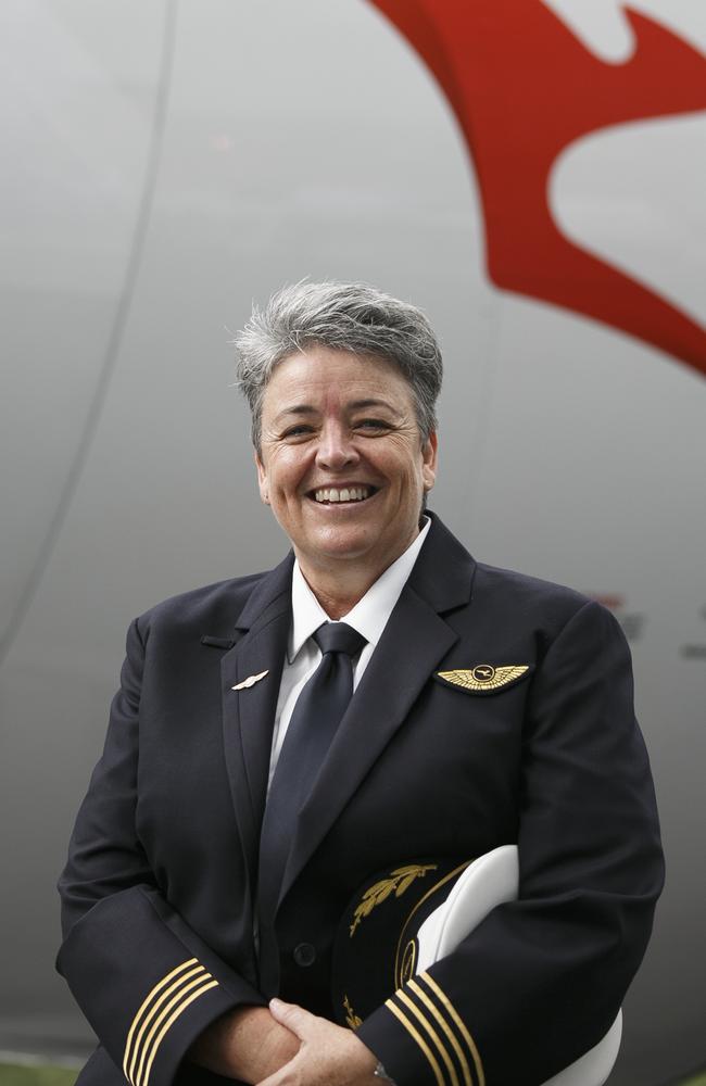 Norman, a Sydney mum of two, said she felt privileged to be chosen to co-captain the inaugural Perth to London flight. Picture: Tim Pascoe