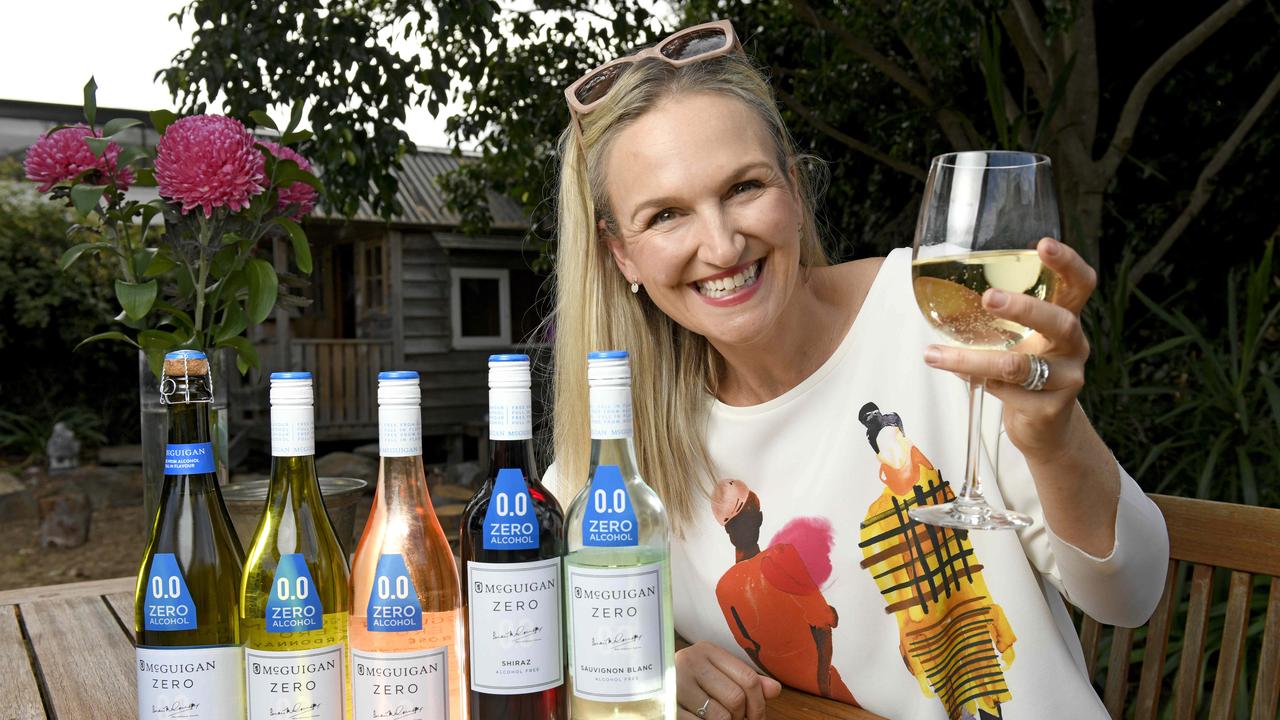 Adelaide personal trainer Susanna Parkinson enjoys a McGuigan non-alcoholic wine.