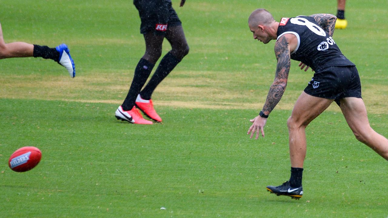 Hamish Hartlett at Port Adelaide training at Alberton, Saturday March 13, 2021. Picture: Brenton Edwards