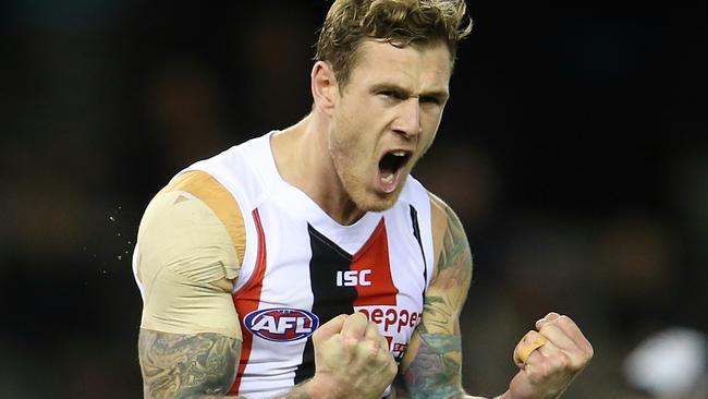 Tim Membrey kicked four goals against the Bombers. Picture: Michael Klein