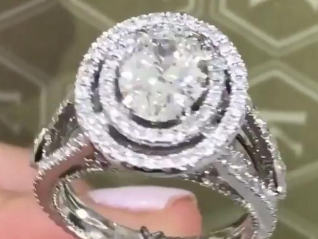 Erin Molan shows off her engagement ring on social media. Picture: Instagram