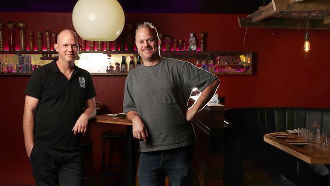 SUN TAS. Julian Hensens and Richard Hensens brothers and co-owners of Bar Wa Izakaya in North Hobart. Bar Wa Izakaya are in desperate need of more staff and have hit a severe shortage of recruiting staff in the last year. Picture: Nikki Davis-Jones