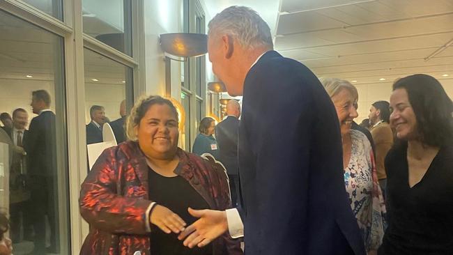 Arts Minister Tony Burke with APYACC board member Sally Scales. Picture: Supplied