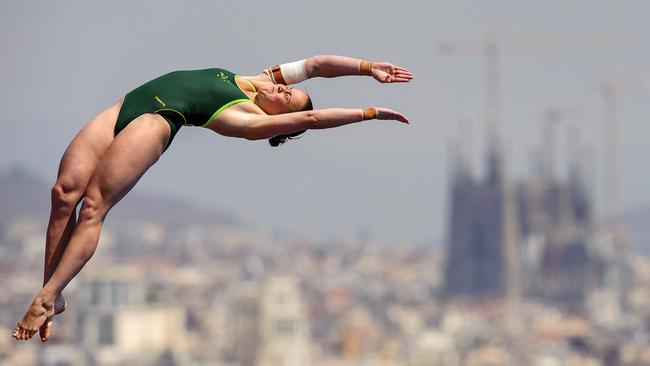 Australia’s Brittany Broben in action during the women’s 10m platform diving semi final at the 2013 FINA World Championships in Barcelona. Picture: SMP IMAGES