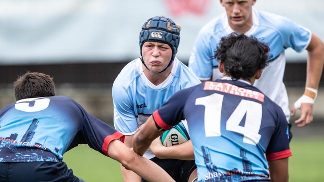 Luca Cleverley on the burst for the Tahs. Picture: Julian Andrews