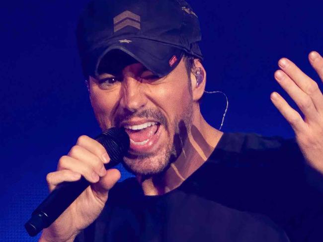 Spanish singer-songwriter Enrique Iglesias performs onstage during the Trilogy Tour at Frost Bank Center on November 19, 2023 in San Antonio, Texas. (Photo by SUZANNE CORDEIRO / AFP)