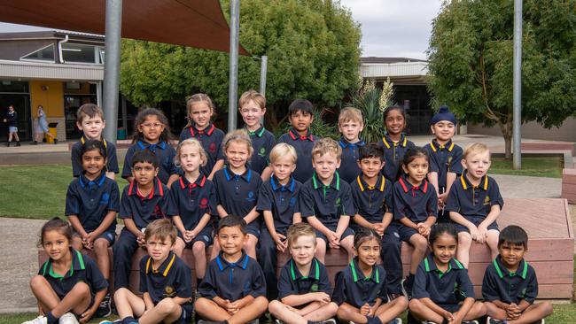 16-03-2023 My First Year Geelong Lutheran College preps Class Name: Prep EF Top row left to right: Michael Prowse, Ayra Metri, Grace Povey, James Brushfield, Karam Salh, Miller Jacobson, Aradhya Krishna, Shaanvir Sidhu Middle row left to right: Devna Ponnappan, Dav Rangaraj, Alba Mackenzie, Sophia Du Toit, Brooklyn Ritonja, Lachie Crossfield, Samraj Singh, Arna Tyagi, Alex Ferguson Front row left to right: Eva Kumar, Aiden Osborne, Judah Indarto, Nate Lesic, Amyrah Saini, Evelyn Rojy, Daksh Tandel
