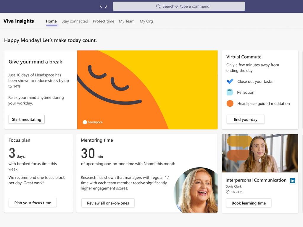 Viva is the latest offering in business communication platform Microsoft Teams. Picture: Supplied