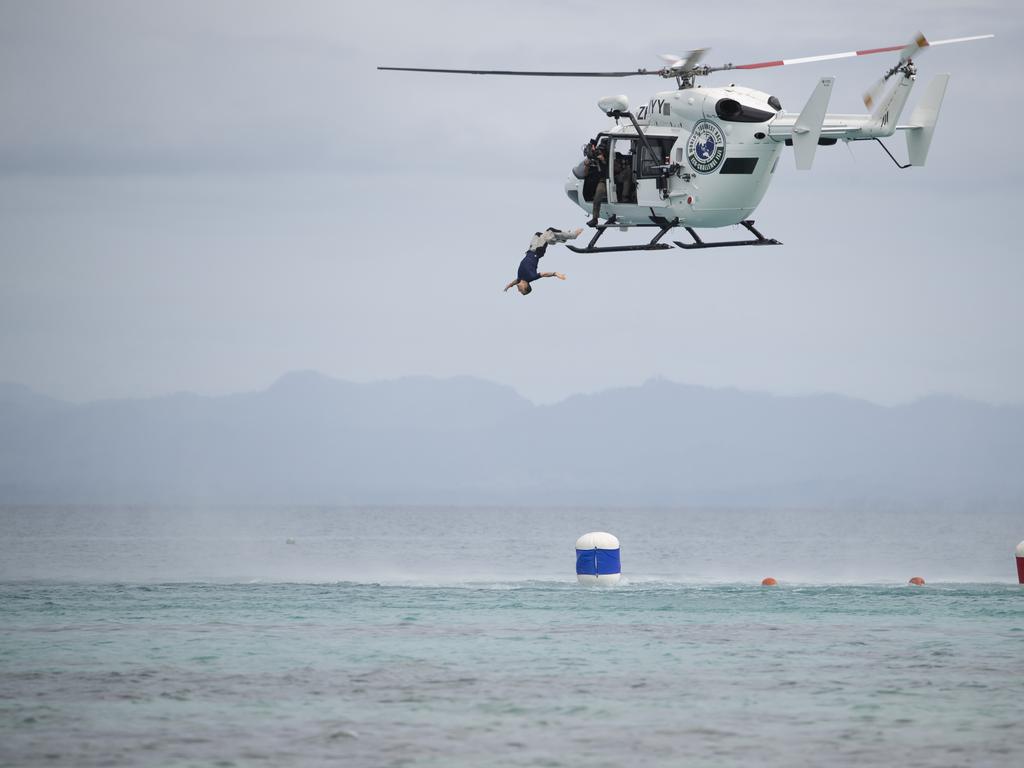 Bear Grylls during the 2019 Eco-Challenge adventure race in Fiji on Tuesday, September 10, 2019. (Corey Rich/Amazon)