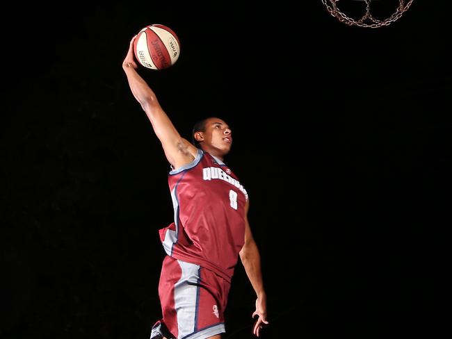 Promising young Cairns basketballer Aron Farmer has been selected for the Australian Schoolboys Under 18s team, which will tour the United States in December. Picture: Brendan Radke.