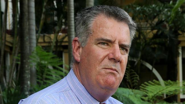 Tourism Minister Kate Jones and Fisheries Minister Mark Furner hold a press conference on the Speakers green about the most recent shark attack. Brisbane Wednesday 7th November 2018 Picture AAP/David Clark