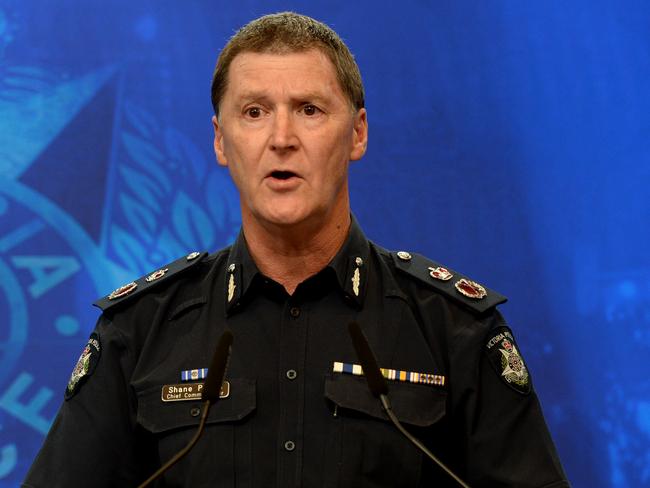 Victoria Police Chief Commissioner Shane Patton says the arrest is ‘an amazing outcome’. Picture: Andrew Henshaw