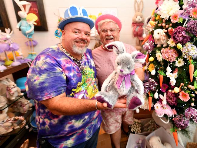 That Christmas Shop in West End, has been stocking shelves with Easter stock. Co Owners Rick Seidel and Russel Duncan. Picture: Alix Sweeney