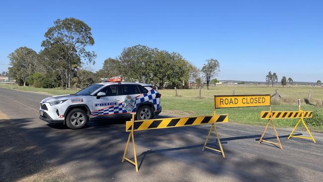 First Ave, near Logan Rd, at Kingaroy was closed following the crash. Photo: Andrew Hedgman