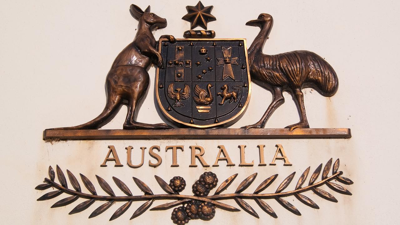 Australia has a mixed system of government that is both a representative democracy and a constitutional monarchy, which is represented in our Coat of Arms. Picture: Getty Images