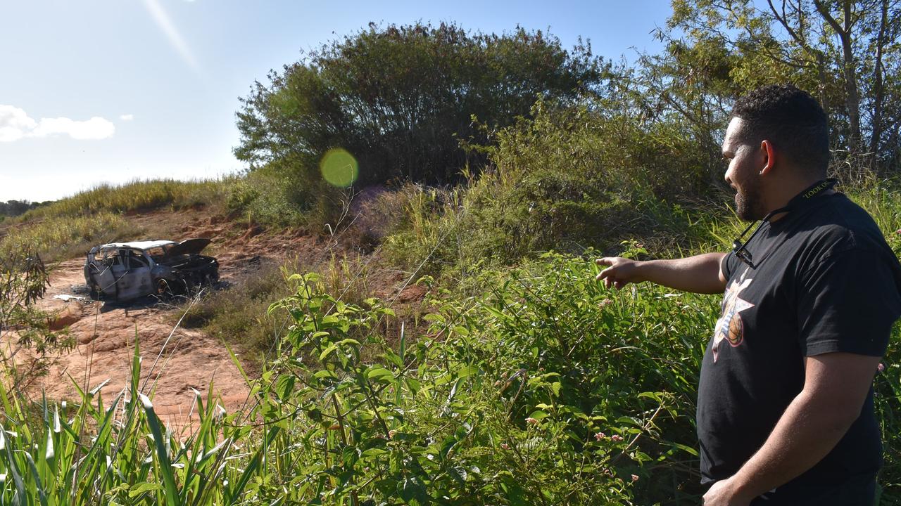 Roland Mooney discovered a torched vehicle behind his Blacks Beach home. Photo: Janessa Ekert