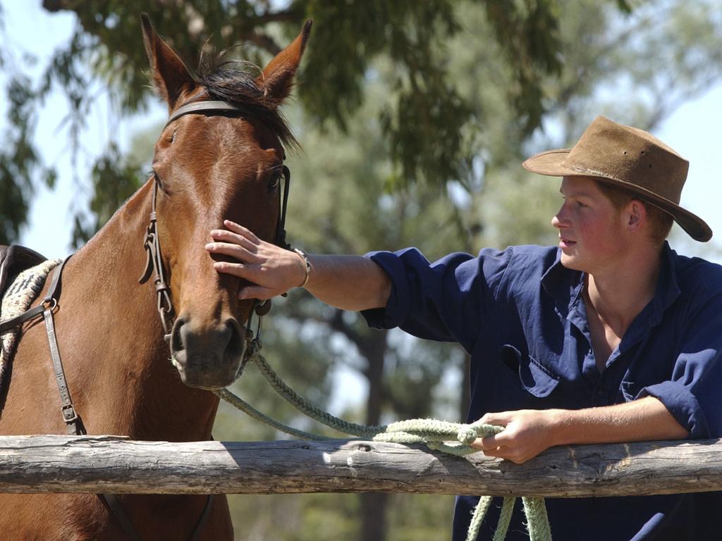 Prince Harry during his gap year visit to Queensland. Picture: 2003