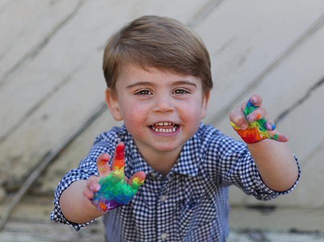 Prince Louis got his hands dirty during lockdown. Picture: The Duchess of Cambridge