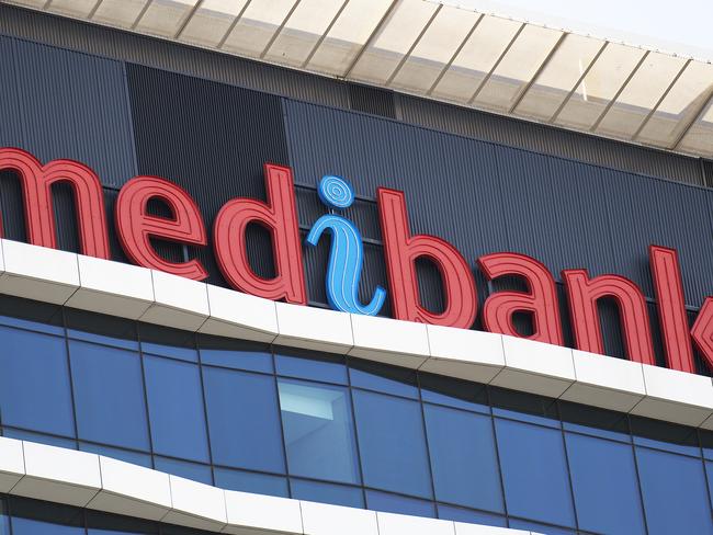 A Medibank sign is seen on a building in Docklands in Melbourne, Saturday, August 18, 2018. (AAP Image/Ellen Smith) NO ARCHIVING