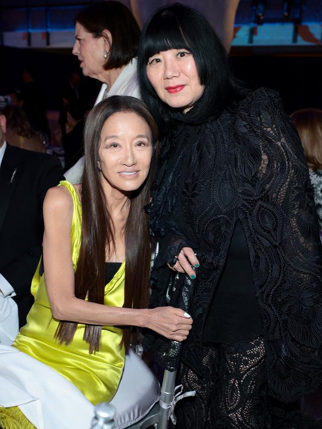 Wang, seen here with Anna Sui, looks decades younger than her 74 years. Picture: Getty