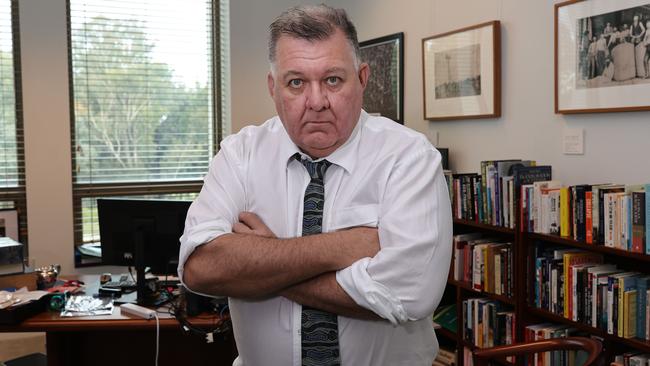 Craig Kelly in his Parliament House office on Tuesday after he moved to the crossbench. Picture: Gary Ramage