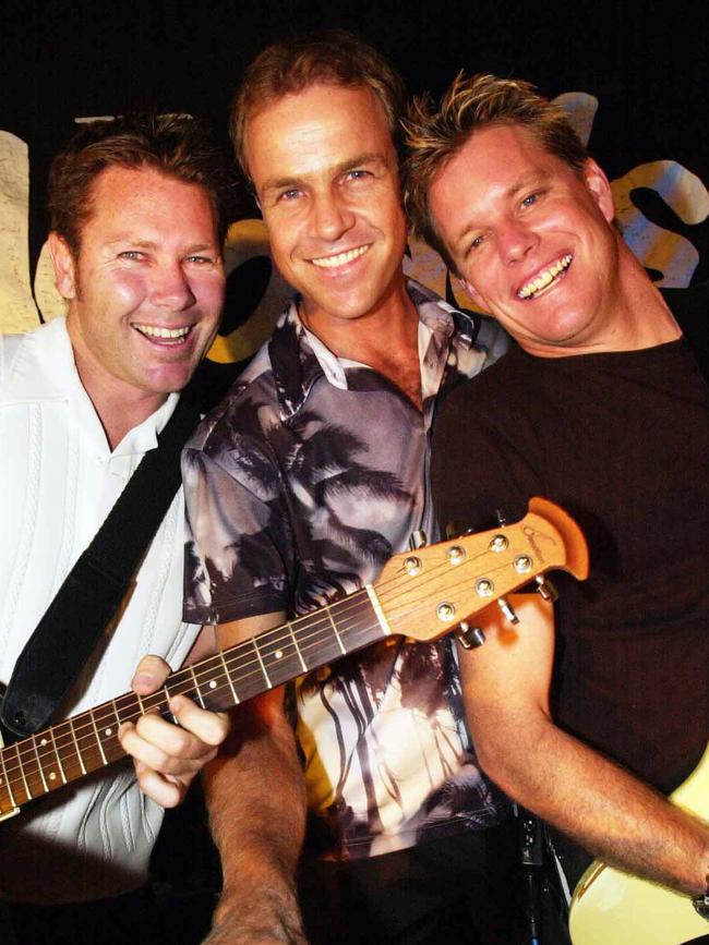 Mike Stuart, Vaughan Cranney and Nick Tatlow (The Ho-Dads) at Melbas in 2001.