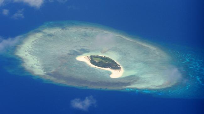 A reef in the disputed Spratly Islands on the South China Sea. The US has expressed concerns China is hampering other countries' oil and gas activities in the South China Sea and accused Beijing of acting like a bully. Picture: AFP