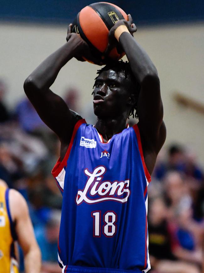 Jimma Dau during Central Districts’ Anzac Day clash with Forestville. Picture: AAP/Morgan Sette.