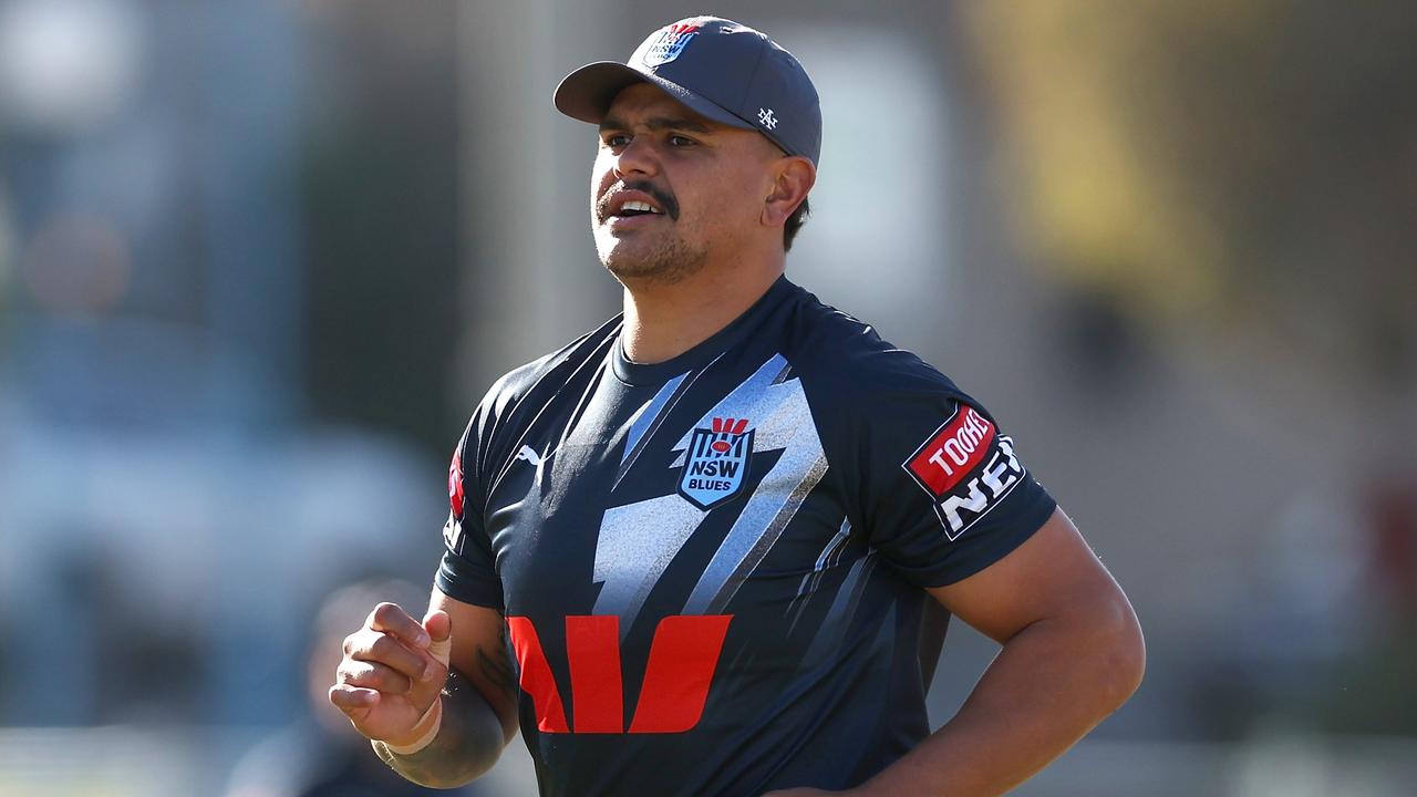 Latrell Mitchell is expected to be available for the Blues after missing the Origin opener with a calf injury. Picture: Mark Kolbe / Getty Images