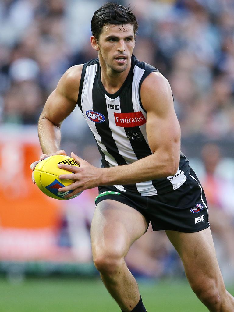 Scott Pendlebury leads one of the best centre bounce to score combinations in the AFL. Picture: Michael Klein