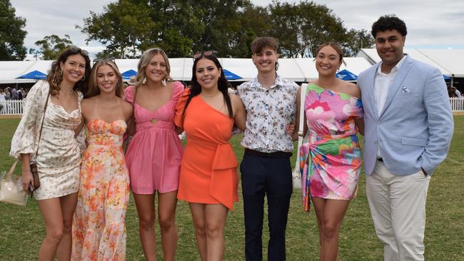 Dakota, Kiana, Ally, Kaylah, Aaliyah, Braden and Lleyton at the Rockhampton Jaguar Land Rover Pop-Up Polo on June 3, 2023. Picture: Aden Stokes