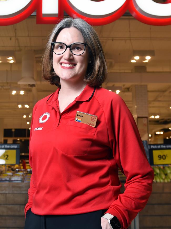 Coles CEO Leah Weckert at its Tooronga store. Picture: Nicki Connolly