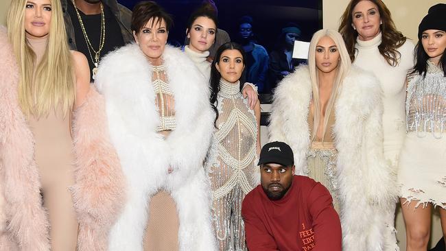 Some of the Kardashian-Jenner family in February, 2016. (Photo by Jamie McCarthy/Getty Images for Yeezy Season 3)