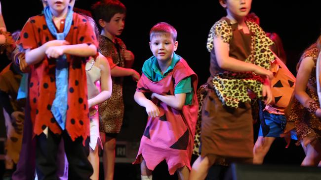 Anglesea Primary School students performing at the Geelong Schools Music and Movement Festival. Picture: Alison Wynd