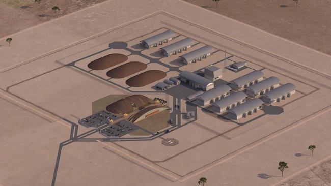 An artist's impression of the radioactive waste site at Napandee, near Kimba.