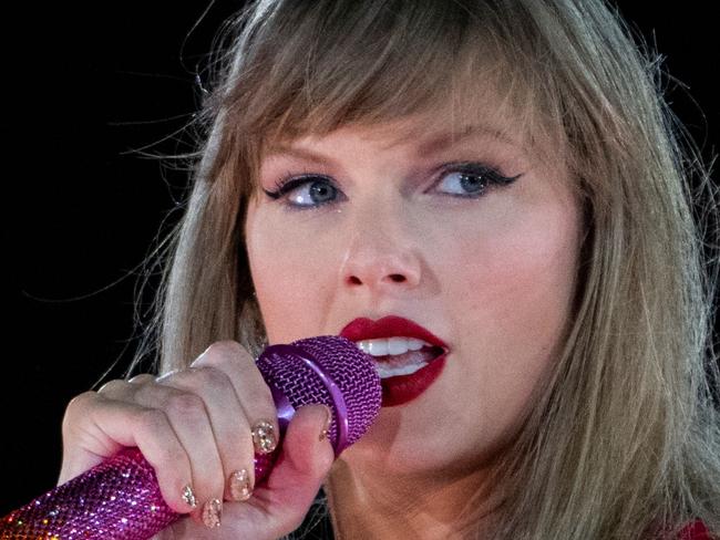 US singer Taylor Swift performs on stage during 