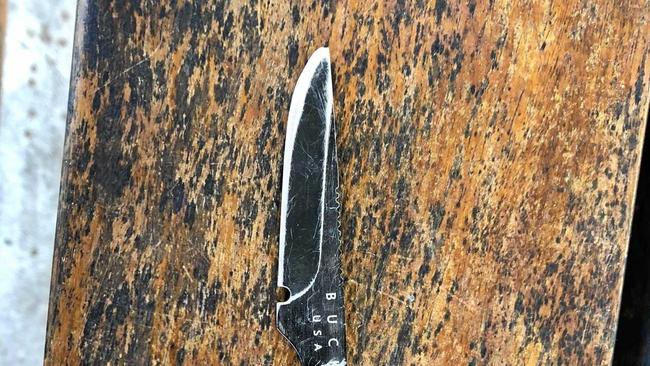 SCARE: Parents found a partially buried knife in the sand near where their children were playing in Kingaroy's Memorial Park playground. Picture: Contributed