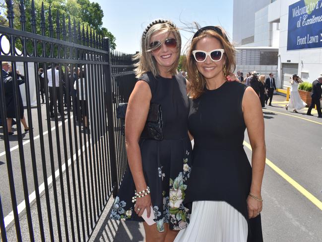 Guests in striking racewear at Penfolds Derby Day at the Flemington Racecourse on Saturday, November 02, 2024: