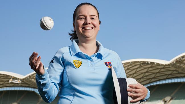 Eloise Sheridan is set to become the only woman in 144 years to umpire a men’s first grade Premier Cricket match in SA. Picture: AAP Image/Matt Loxton