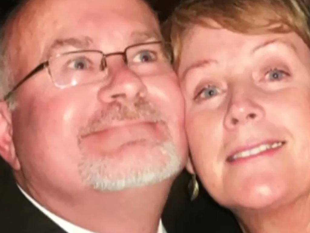 Mick Duke and wife Joanne, who was killed in a car crash at Eastwood. Picture: 7 News.